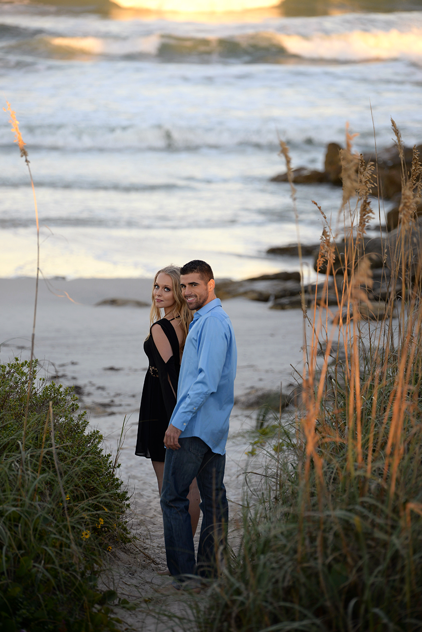 Beach engagement photoshoot