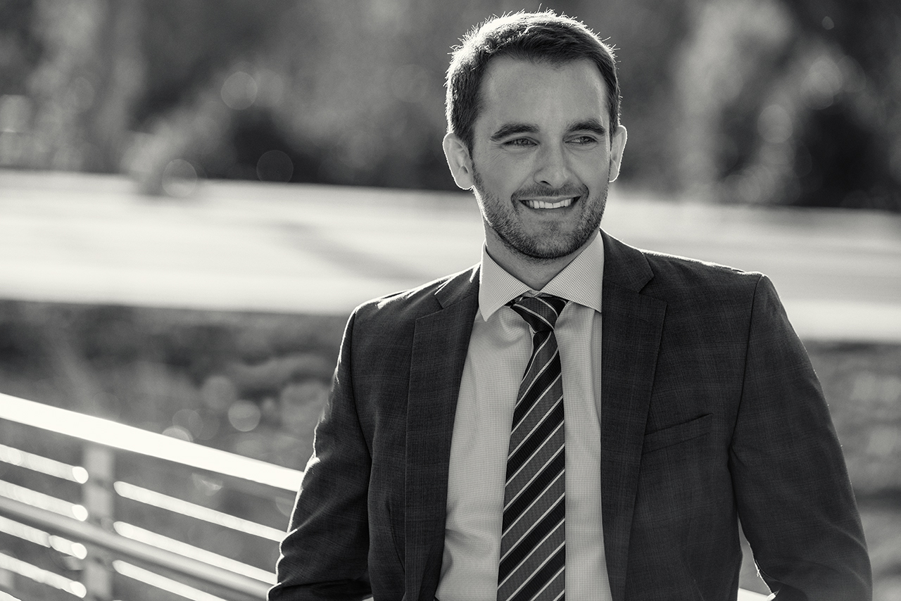 Business portrait, Jordan, black and white