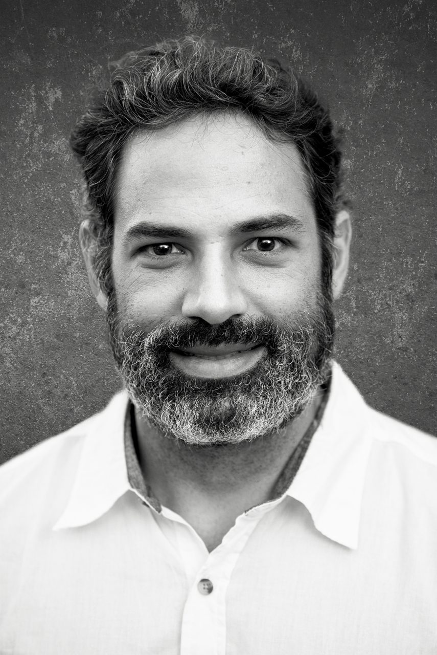 Headshot, black and white