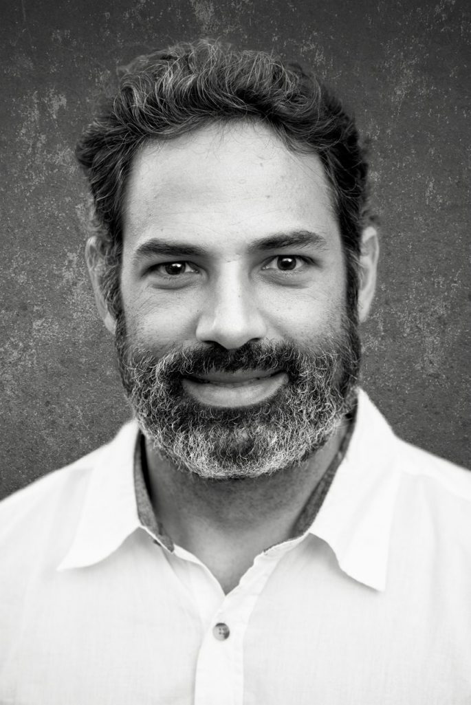Headshot, black and white