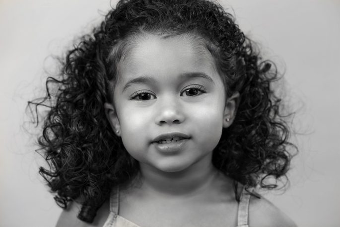 Children Headshot – Black and White