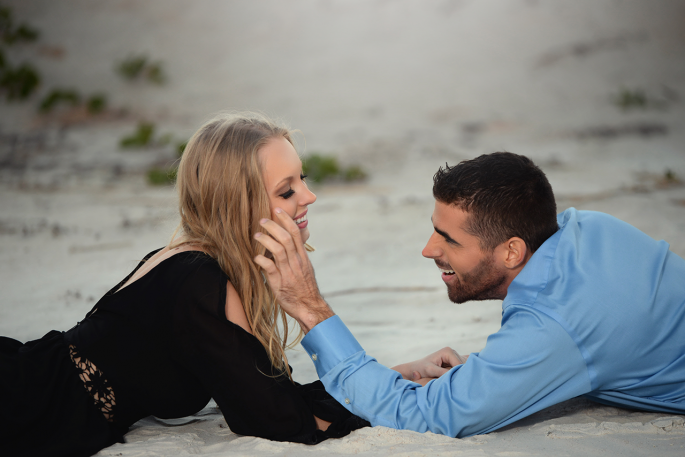 Beach engagement photography session